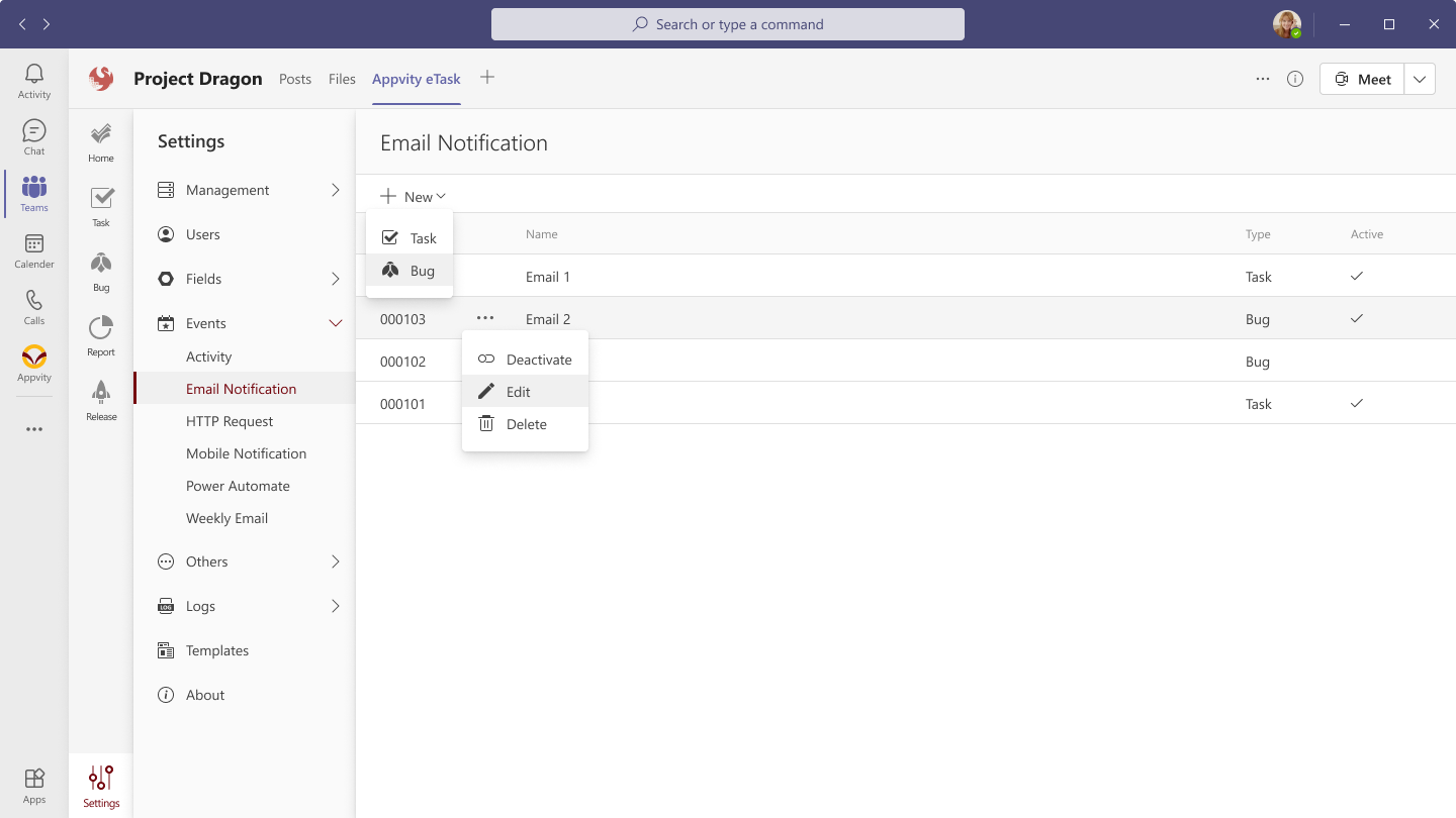 eTask Microsoft Power Automate